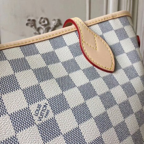 N41361 Neverfull MM Shoulder Bag Damier Azur Canvas