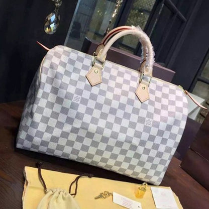 N41369 Speedy 35 Tote Bag Damier Azur Canvas