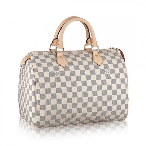 N41370 Speedy 30 Tote Bag Damier Azur Canvas