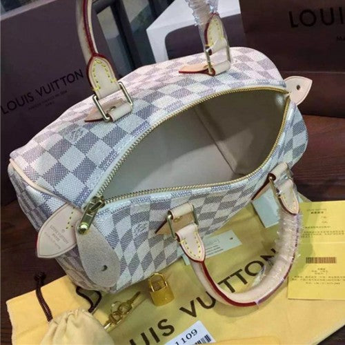 N41371 Speedy 25 Tote Bag Damier Azur Canvas