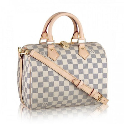 N41374 Speedy Bandouliere 25 Tote Bag Damier Azur Canvas