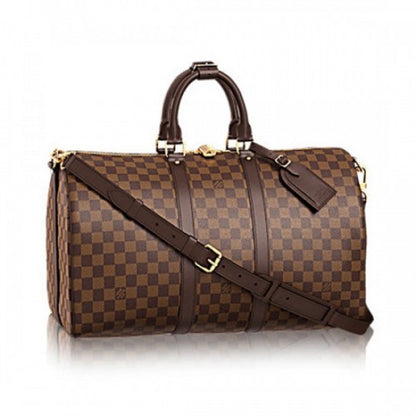 M41418 Keepall Bandouliere 45 Duffel Bag Damier Ebene Canvas