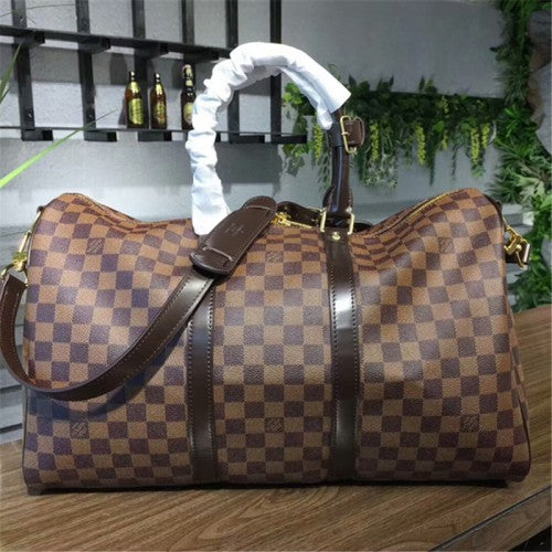 M41418 Keepall Bandouliere 45 Duffel Bag Damier Ebene Canvas