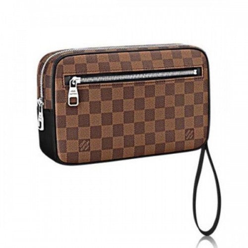 N41663 Kasai Clutch Damier Ebene Canvas