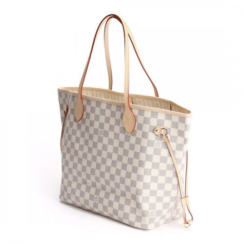 N51107 Neverfull MM Shoulder Bag Damier Azur Canvas