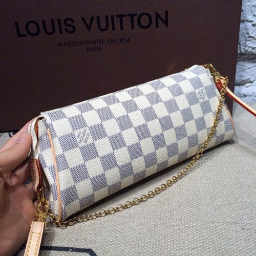 N55214 Eva Clutch Damier Azur Canvas