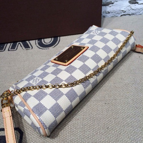 N55214 Eva Clutch Damier Azur Canvas