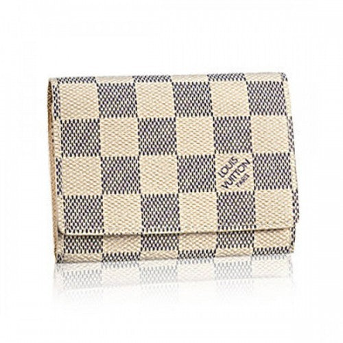 N61746 Business Card Holder Damier Azur Canvas