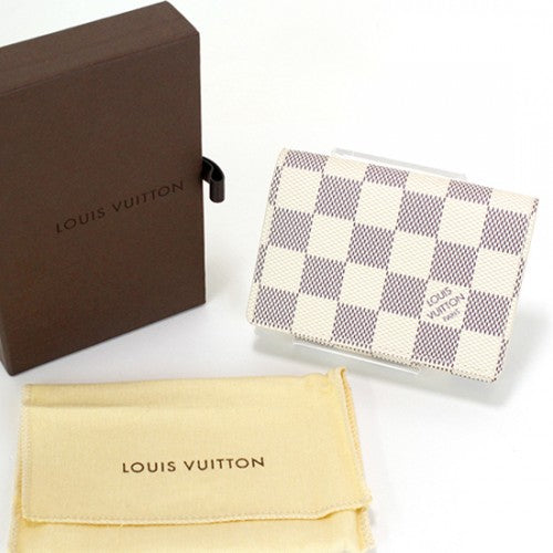 N61746 Business Card Holder Damier Azur Canvas