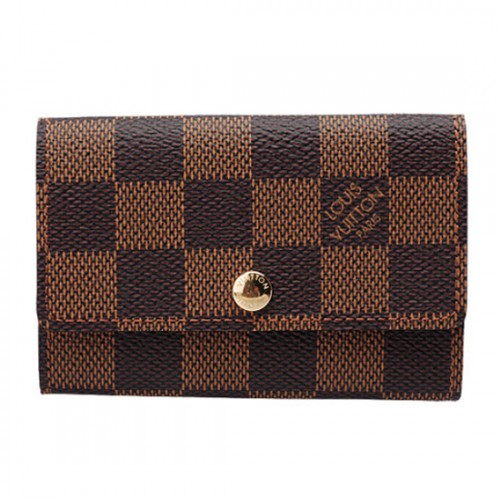 N62630 6 Key Holder Damier Ebene Canvas