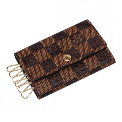 N62630 6 Key Holder Damier Ebene Canvas