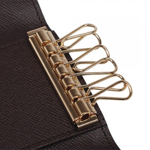 N62630 6 Key Holder Damier Ebene Canvas